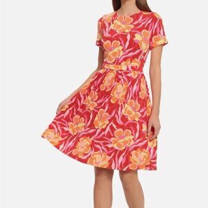 MAGGY LONDON Womens Matte Jersey Knee Length Midi Dress